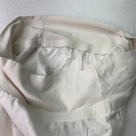 Old Navy Womens XXL White Fold Over Waist Linen Blend White 2X Wide Leg Pants - Picture 5 of 10